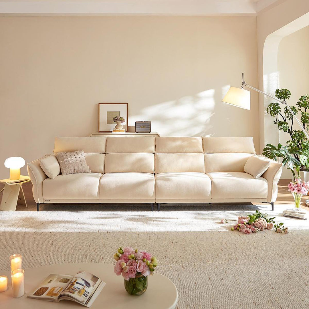 ARTURO White Fabric Sofa