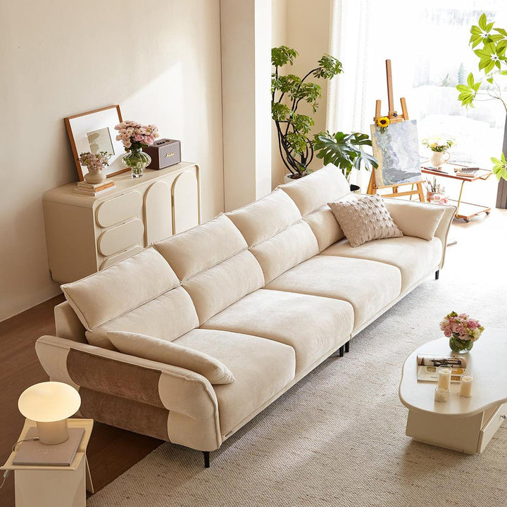 ARTURO White Fabric Sofa