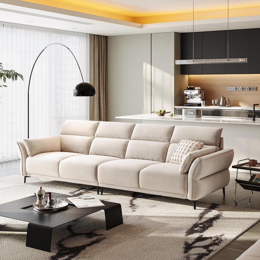 ARTURO White Fabric Sofa