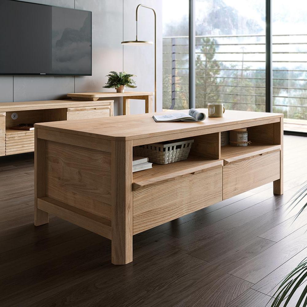 HAMILTON wood and panel coffee table