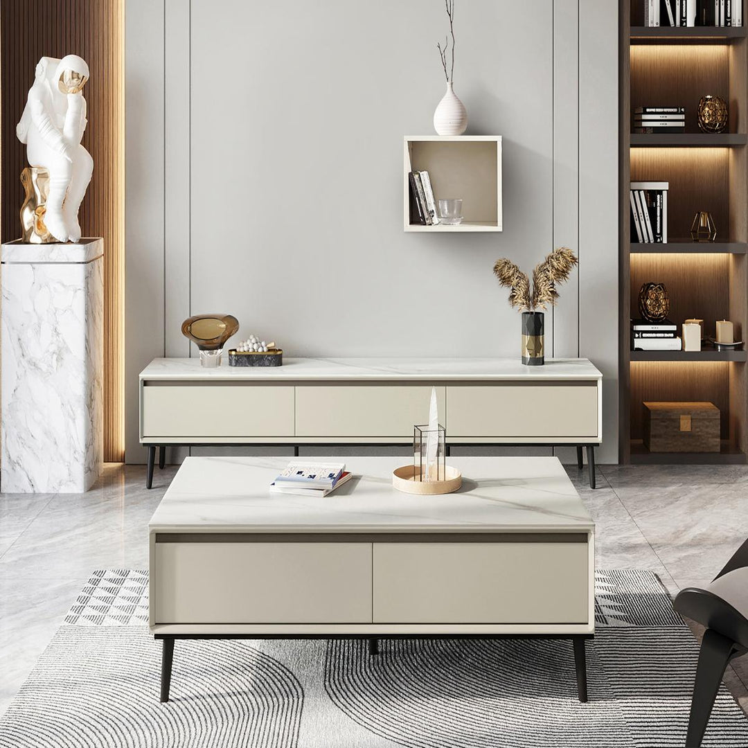 MANDA White TV Stand