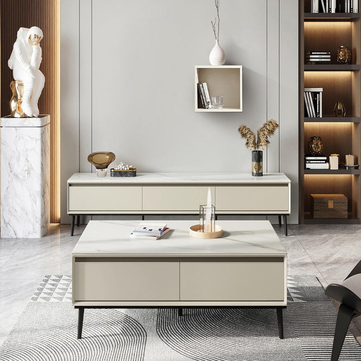 MANDA White TV Stand