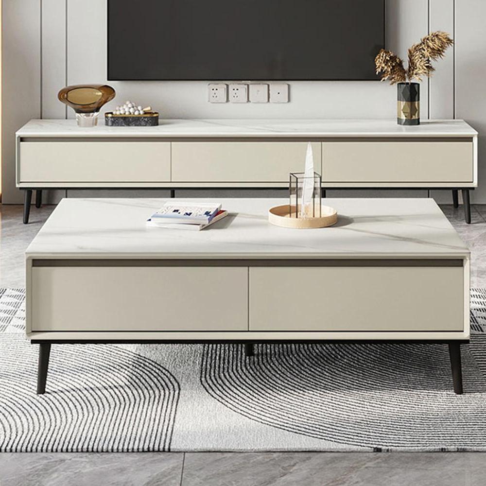 MANDA White TV Stand