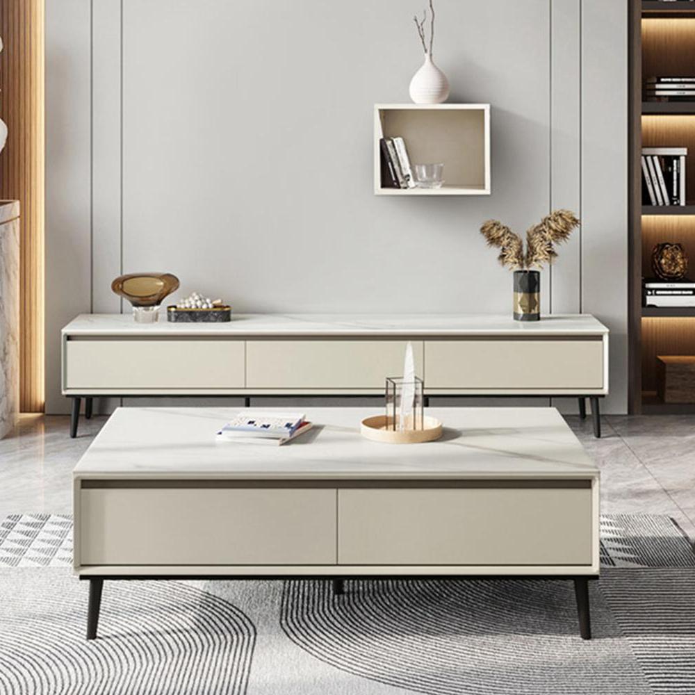 MANDA White TV Stand