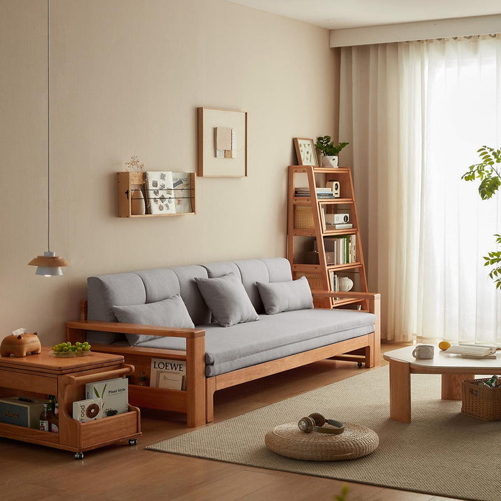 PRAGUE Grey Color Solid Wood Sofa