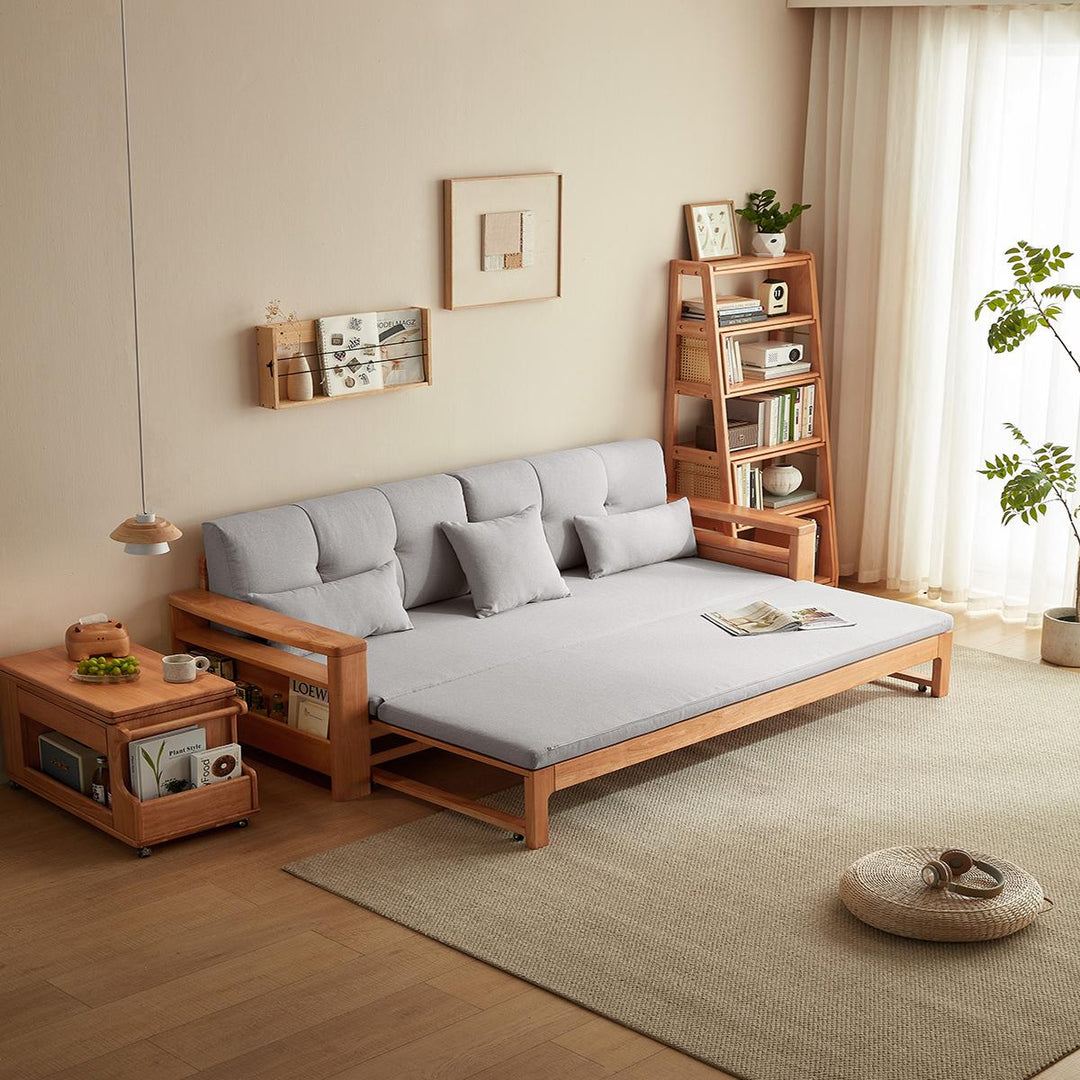 PRAGUE Grey Color Solid Wood Sofa