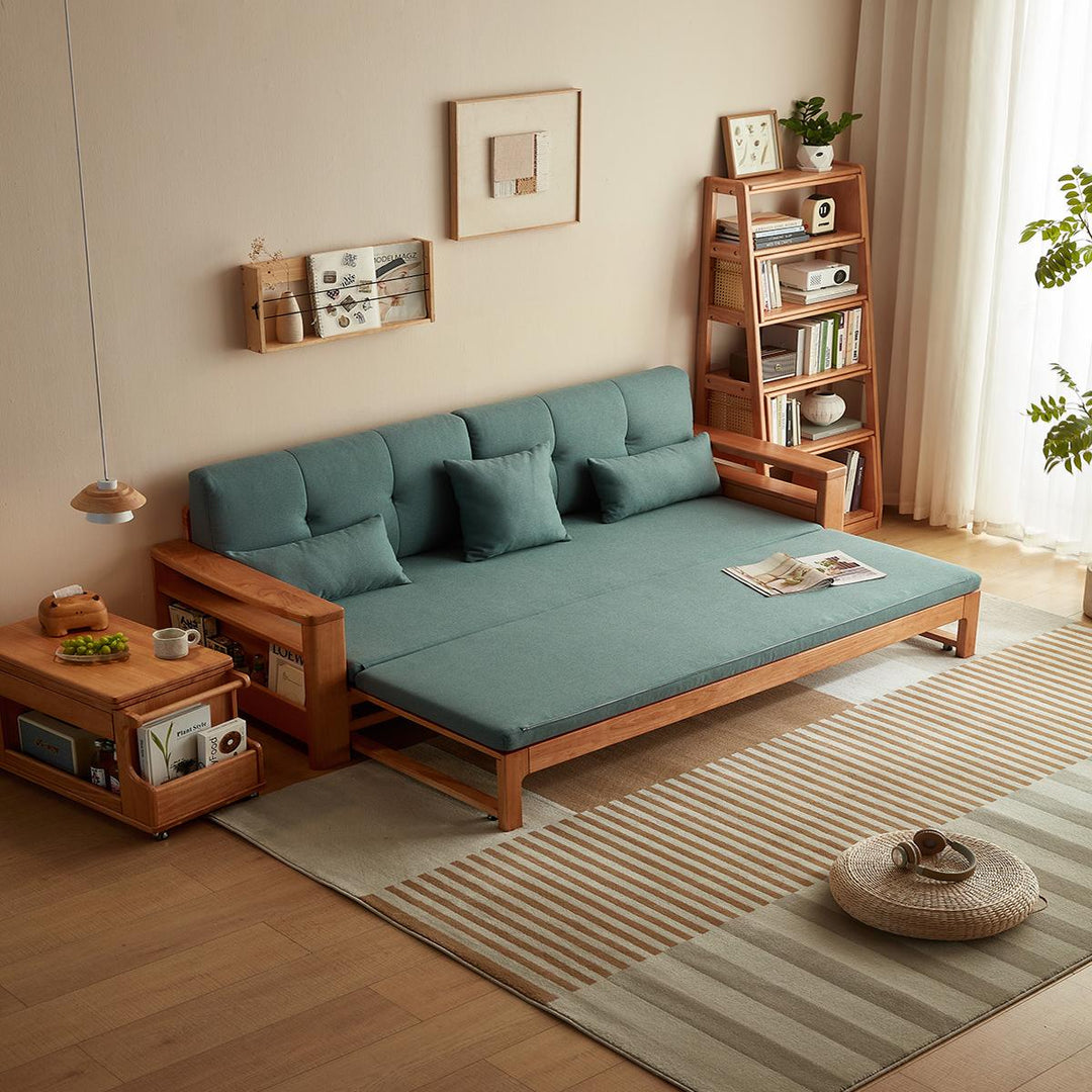 PRAGUE Grey Color Solid Wood Sofa