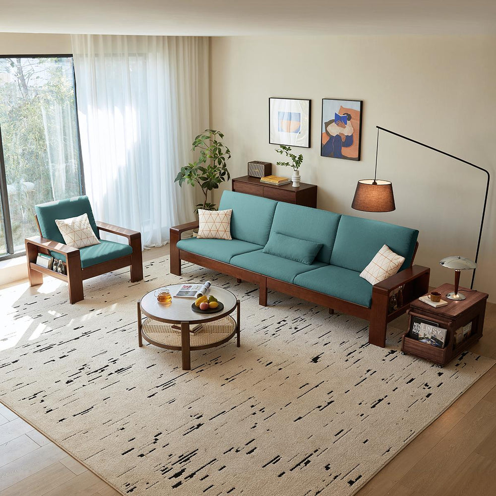 PIKO Single Grey Color Solid Wood Sofa