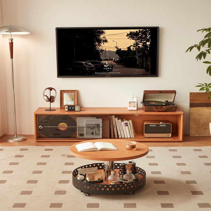 PRUSSIA Warm Wood Color TV Stand