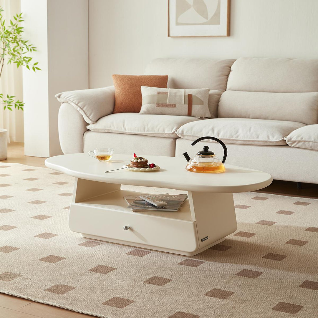 GENEVIEVE White Special Shaped Coffee Table