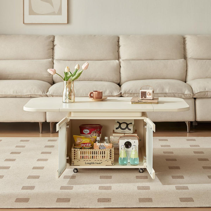 GENEVIEVE White Special Shaped Coffee Table