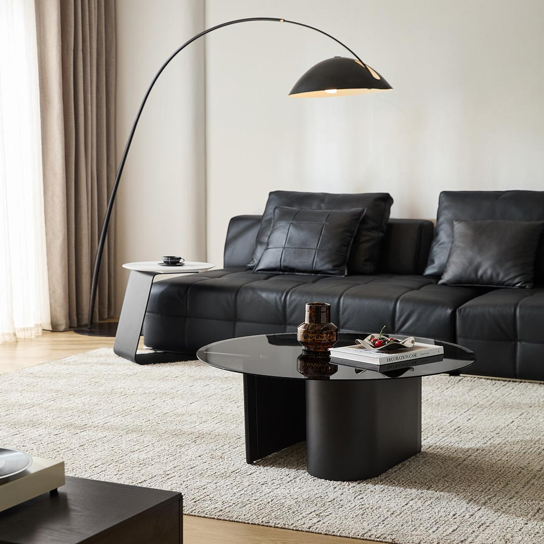 GLORIA Black Round Coffee Table