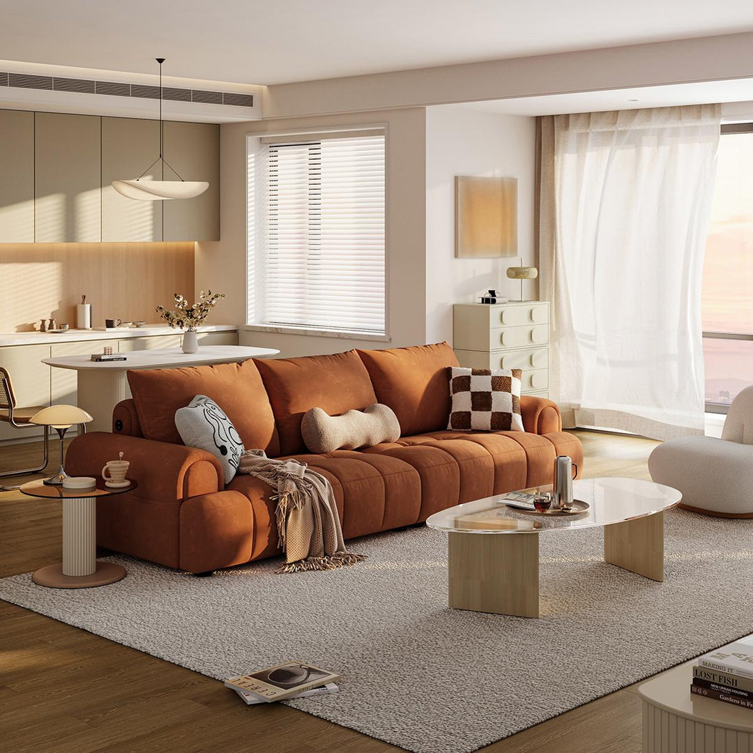 ROSS Beige Fabric Sofa (charged)