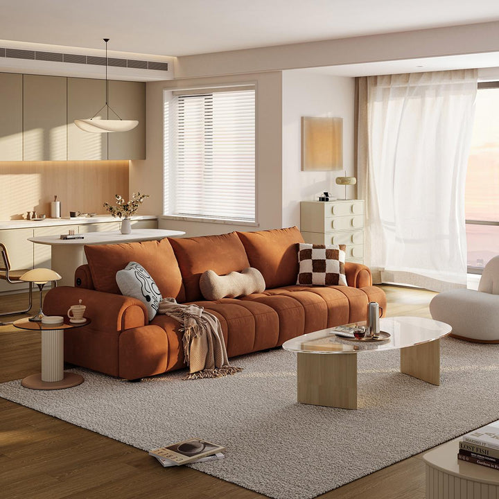 ROSS Beige Fabric Sofa (charged)