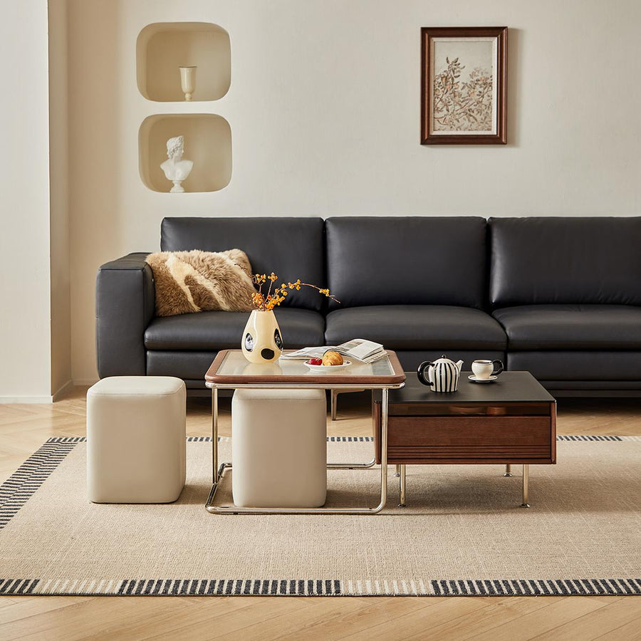 PERLIS Movable Walnut Coffee Table