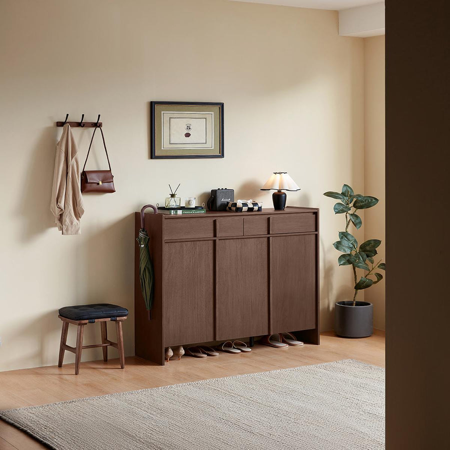 KATHLEEN Walnut Color Shoe Cabinet