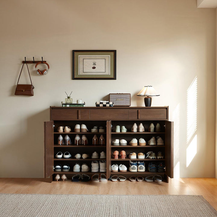 KATHLEEN Walnut Color Shoe Cabinet
