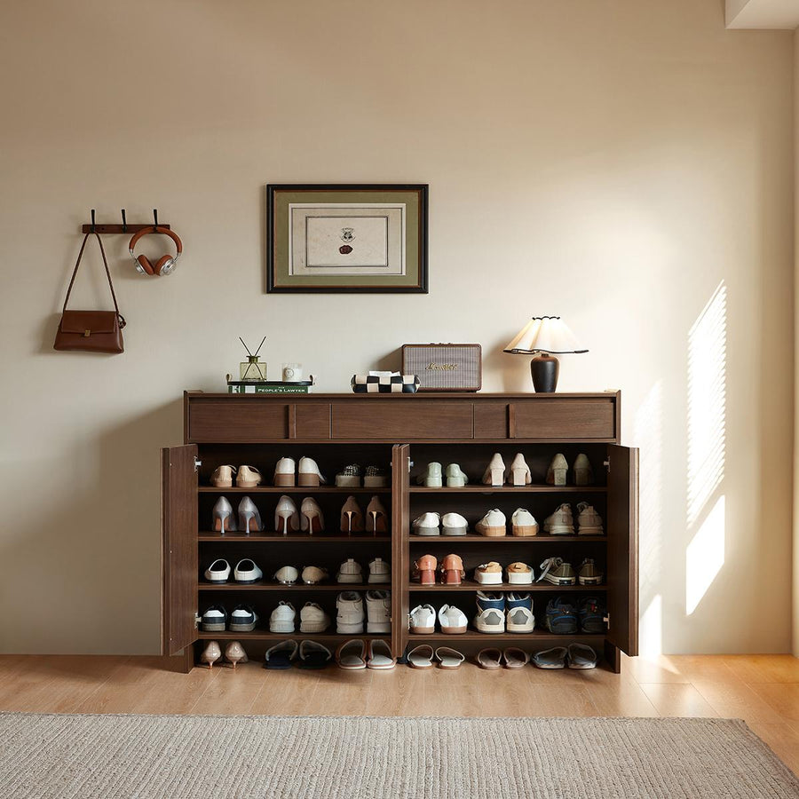 KATHLEEN Walnut Color Shoe Cabinet