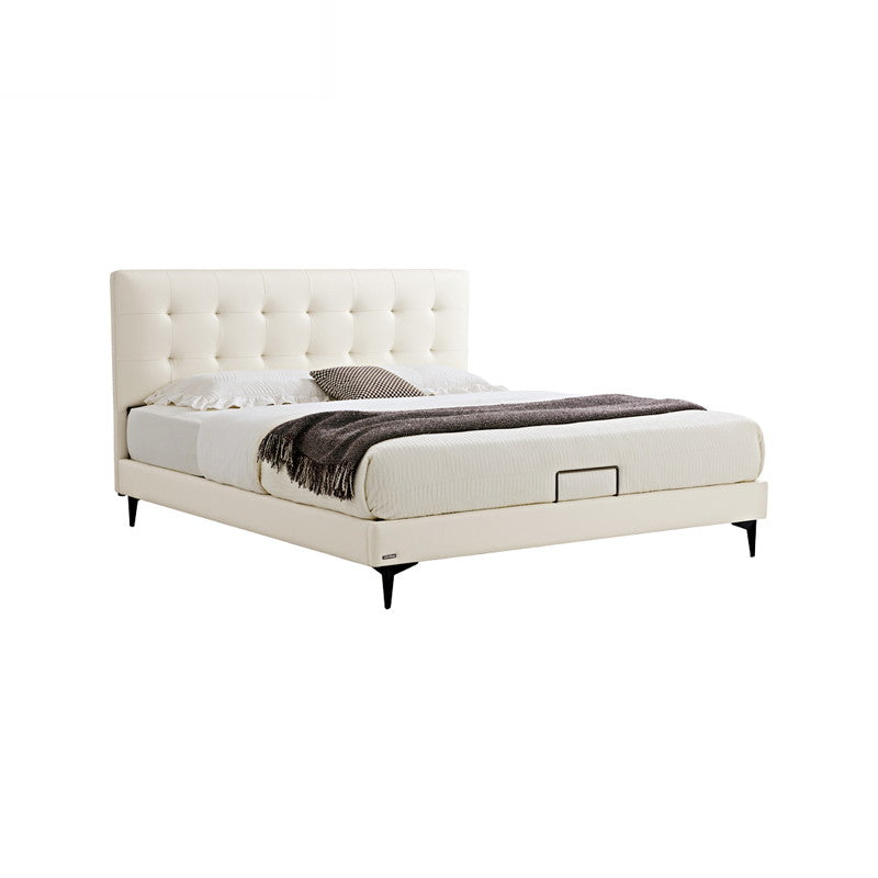 ALISON Beige Fabric Bed