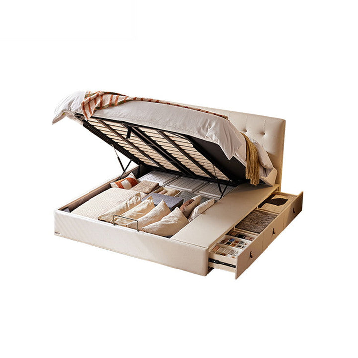 ALISON Beige Fabric Bed