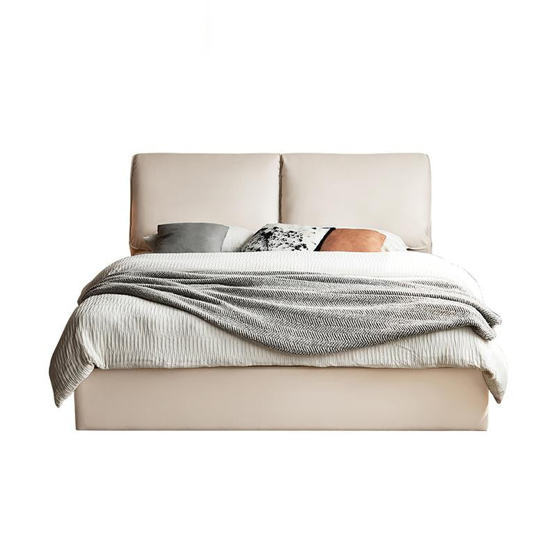 ALONZO Cranberry white fabric bed