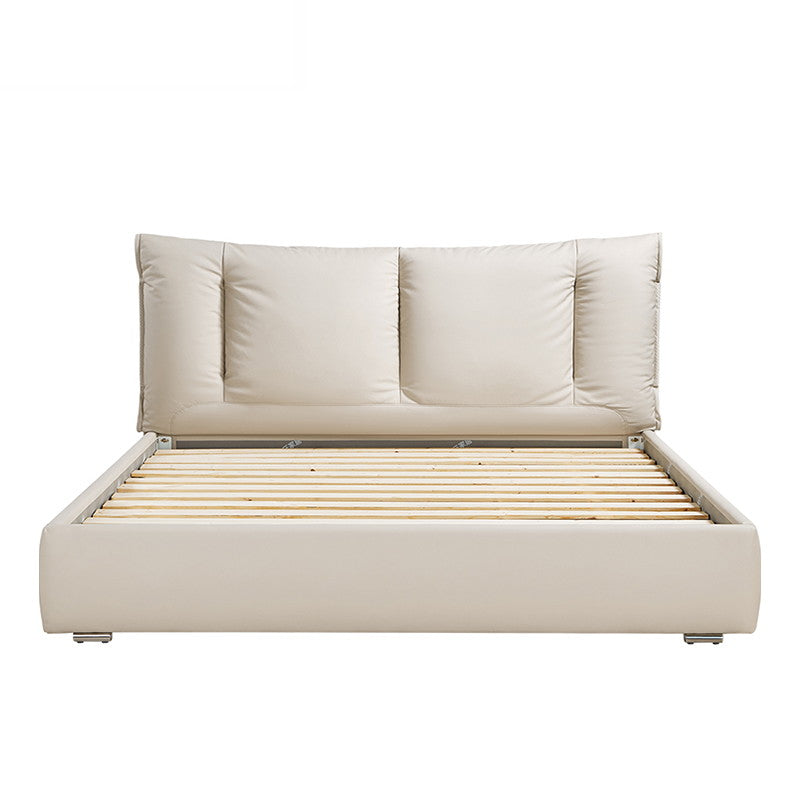 DANIELA Black Leather Bed