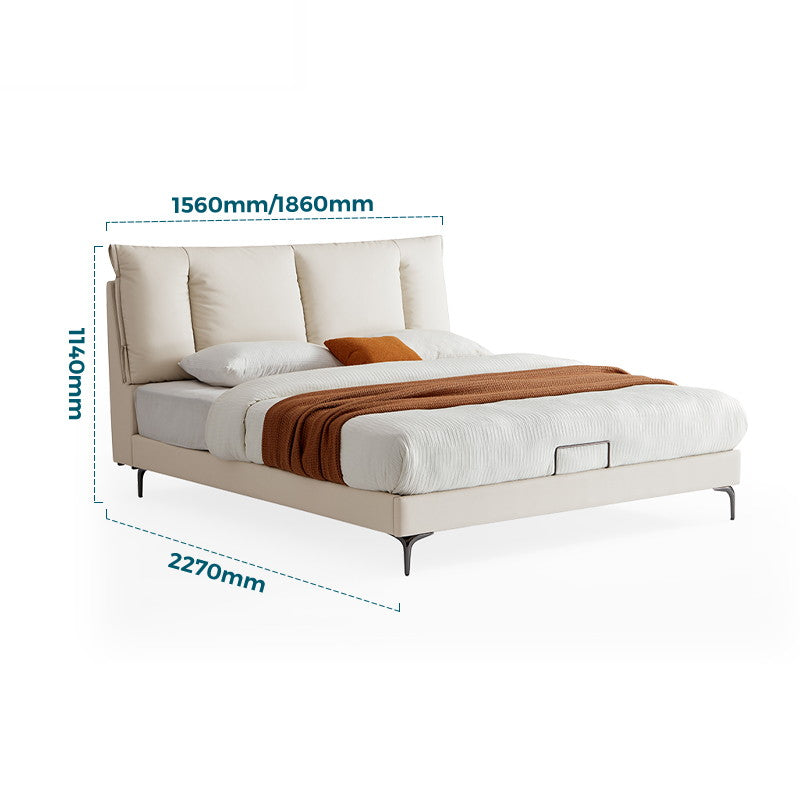 DANIELA Black Leather Bed