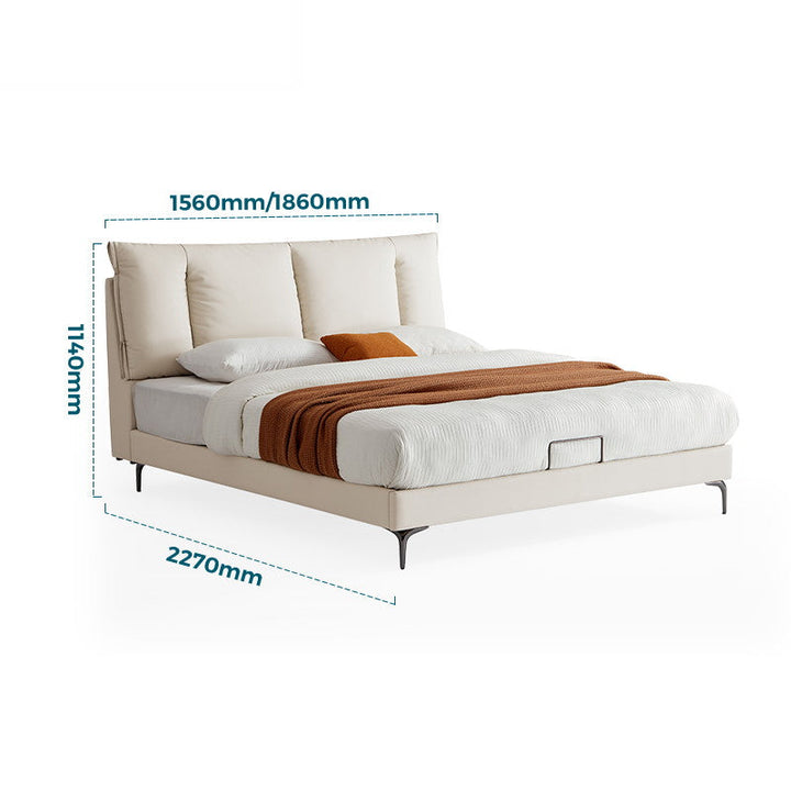 DANIELA Black Leather Bed