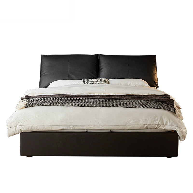 PLANO Beige Leather Bed