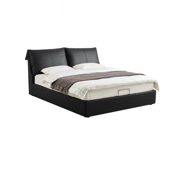 PLANO Beige Leather Bed