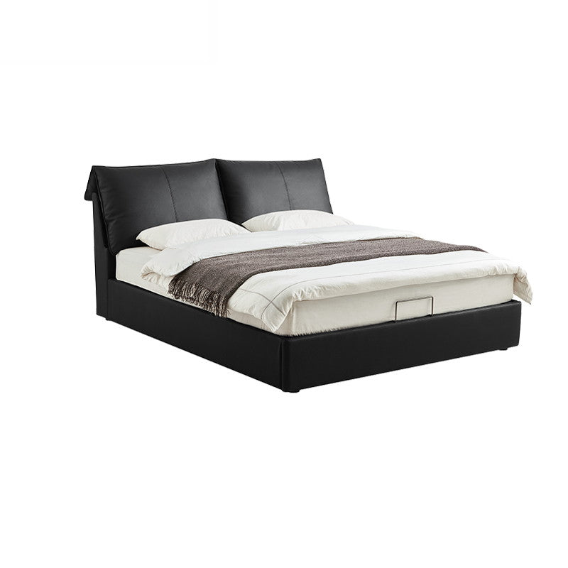 PLANO Beige Leather Bed