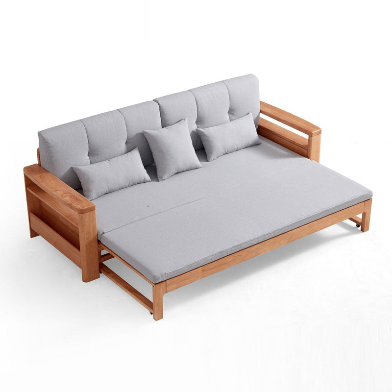 PRAGUE Grey Color Solid Wood Sofa