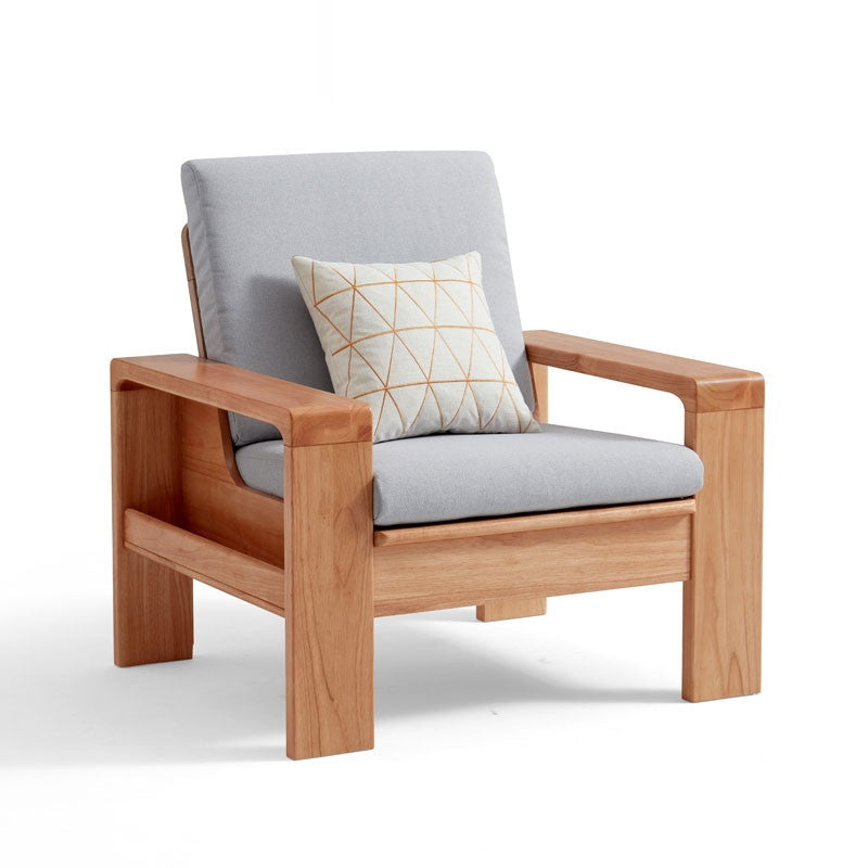 PIKO Single Grey Color Solid Wood Sofa