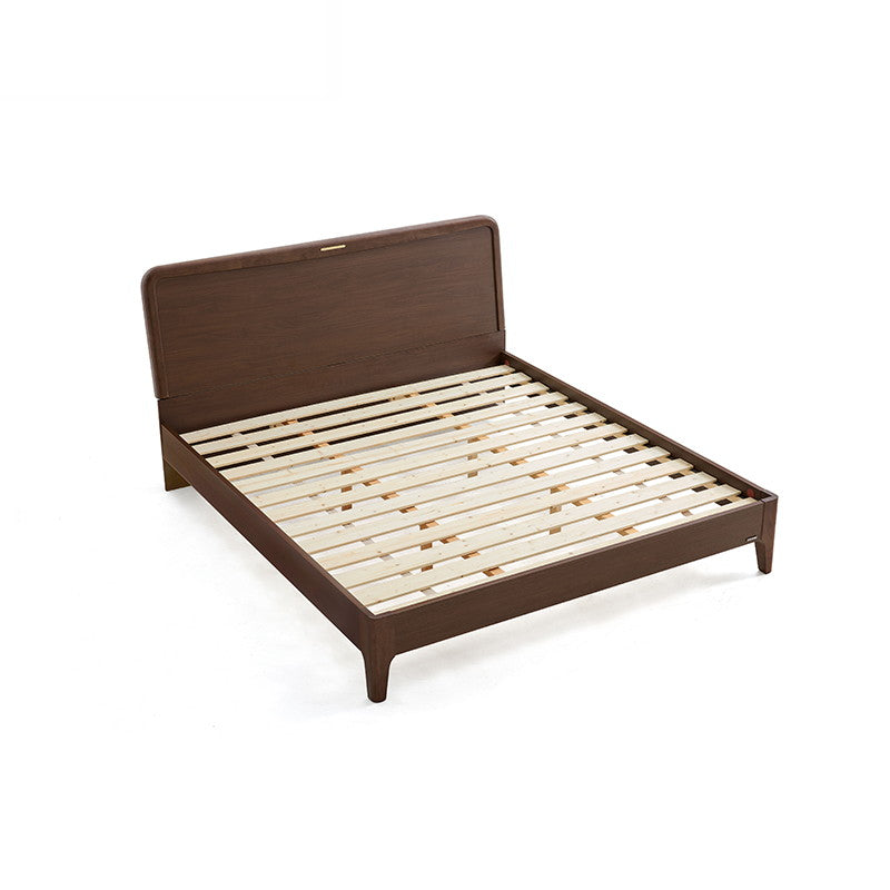 ELAINE Walnut Board Wood Combined Bed