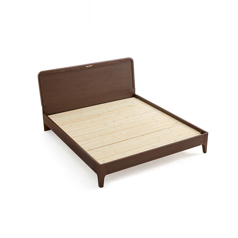 ELAINE Walnut Board Wood Combined Bed