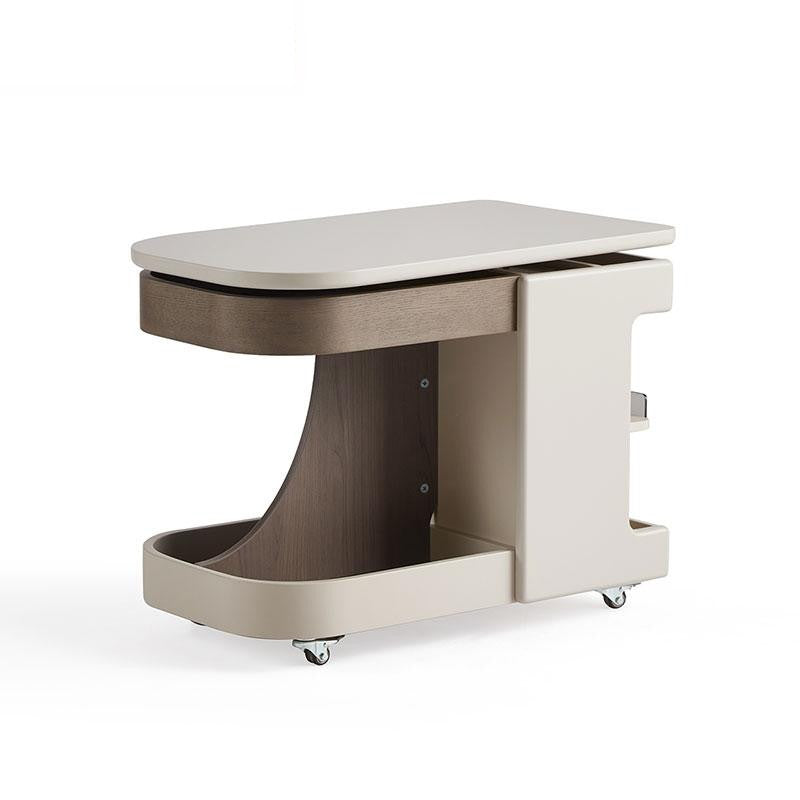 FRANCES Liftable End Table Grey + Black Walnut