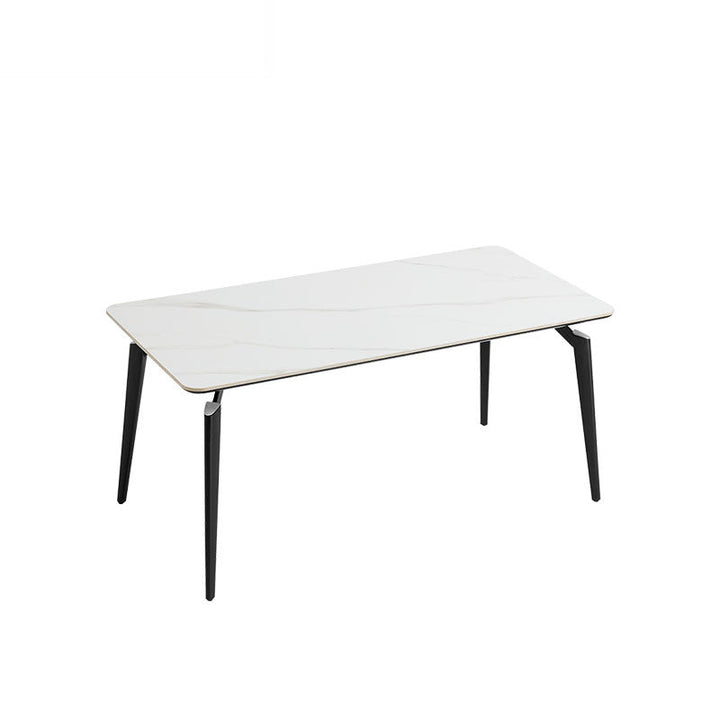 GEORGINA 140cm Black And White Slate Dining Table