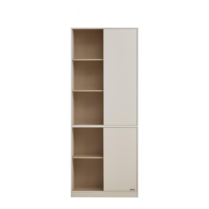 GRIFFIN 80cm Sliding Door Book Shelves Wood Color + Grey