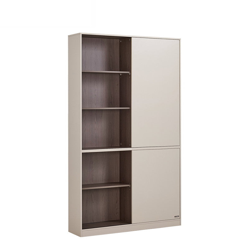 GRIFFIN Pull Out Sliding Door Book Shelves Grey + Black Walnut
