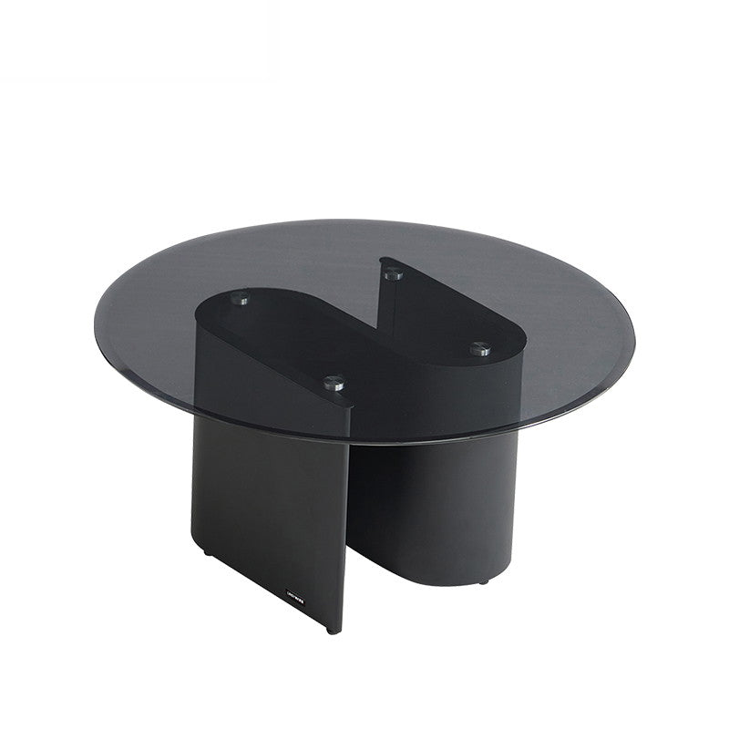 GLORIA Black Round Coffee Table