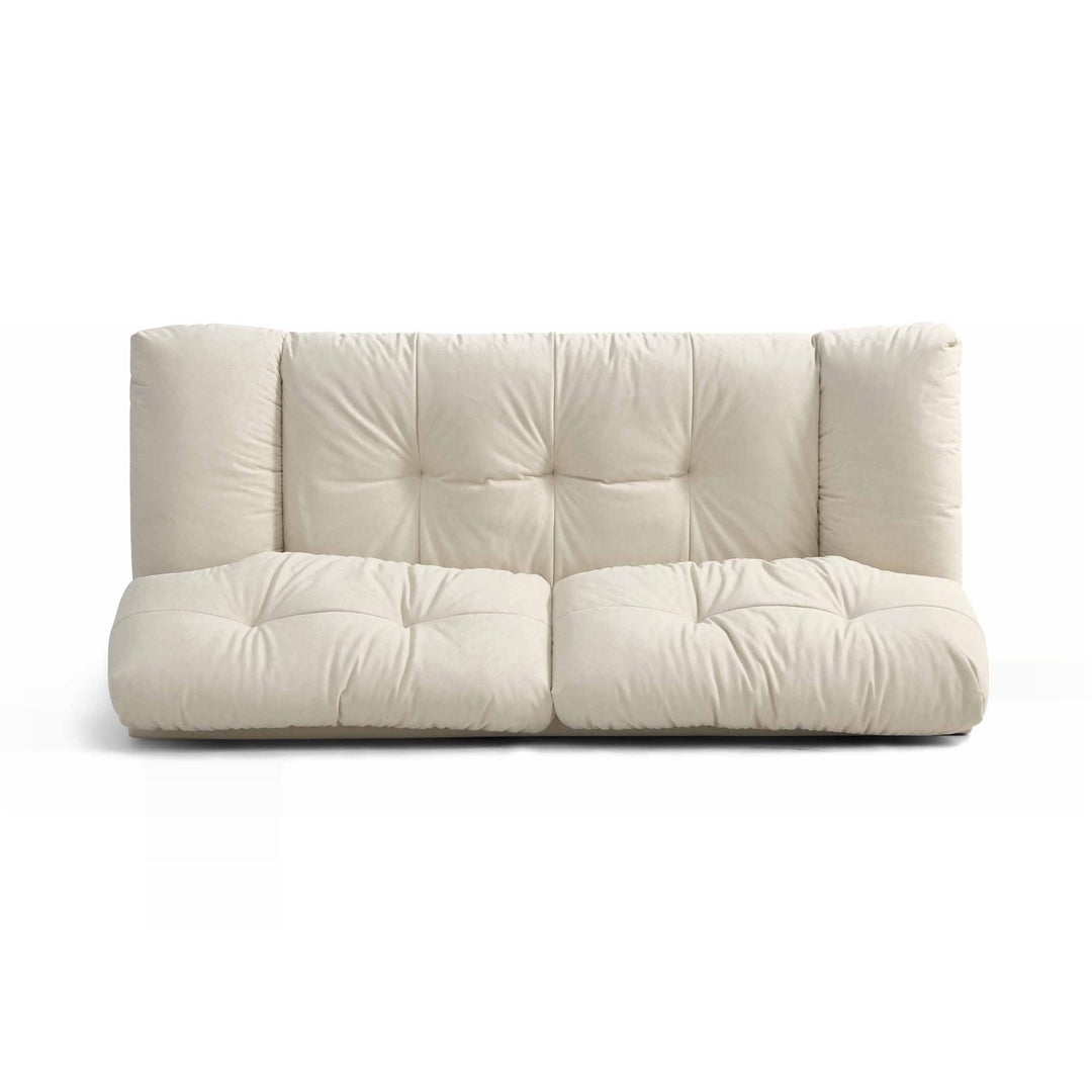 Couch seat and back on white background.