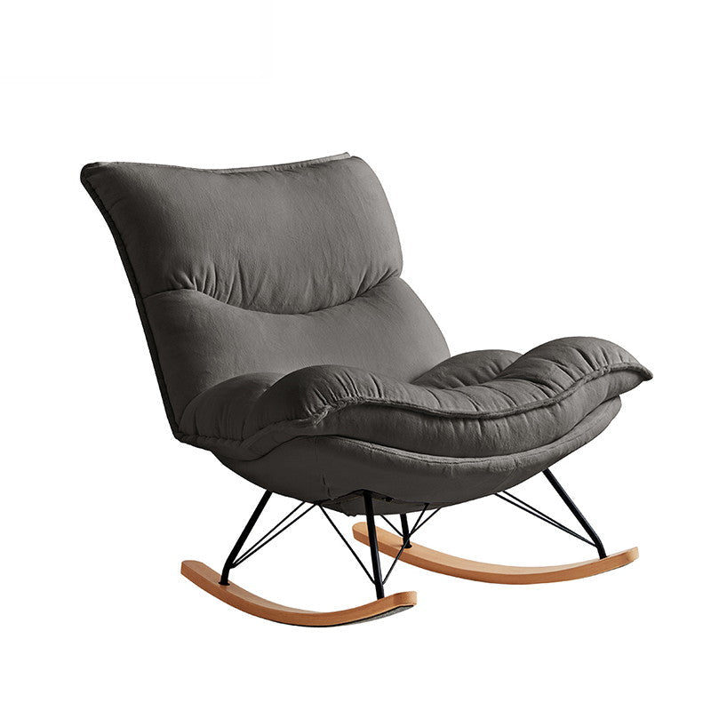 ISAIAH Red Rocking Chair Dark Grey