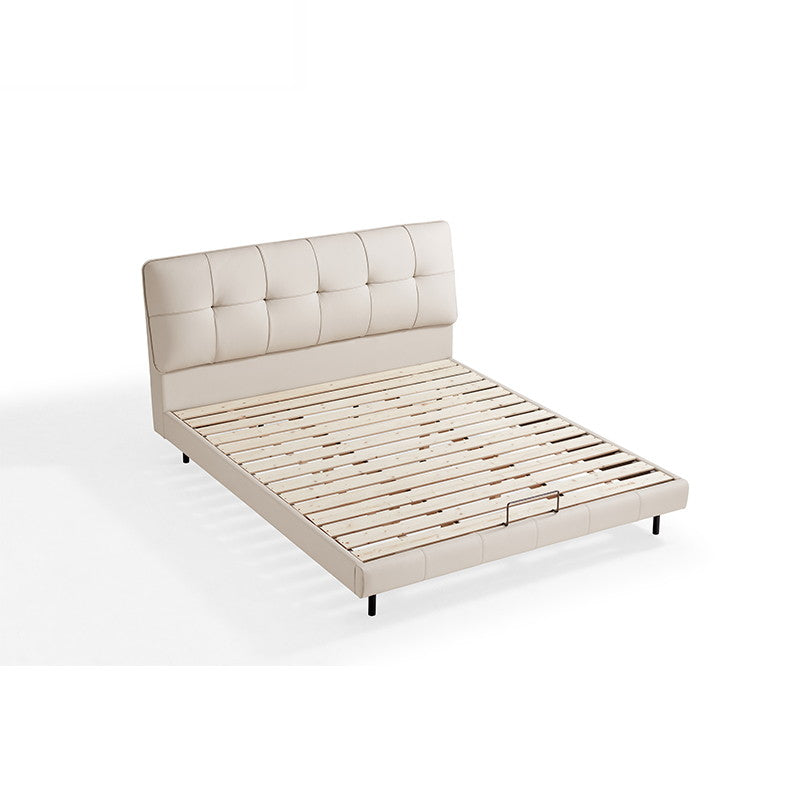 TOME Beige Floating Bed With Light