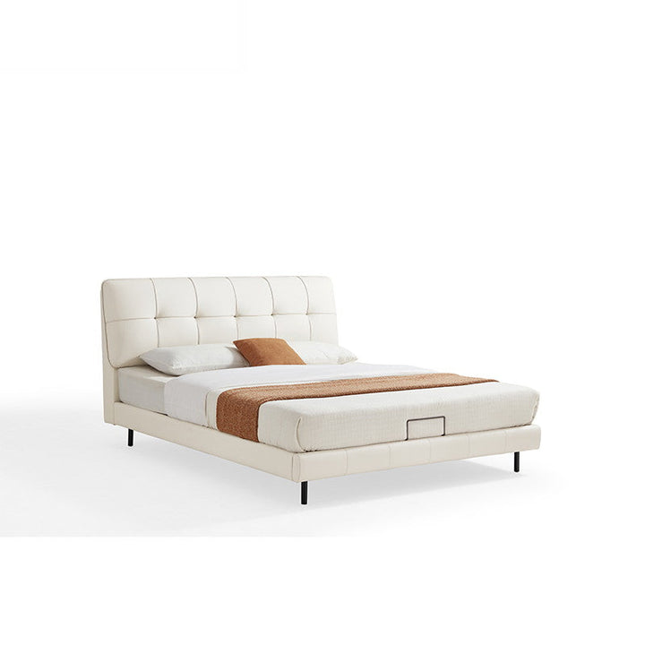 TOME Beige Floating Bed With Light