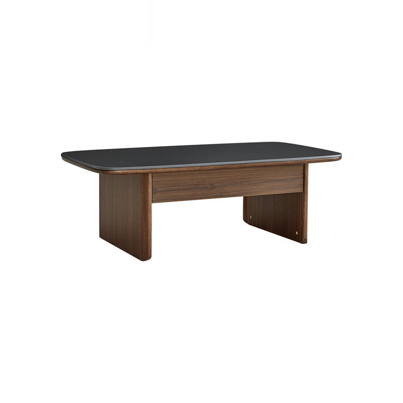 INGRID Walnut and Black Color Coffee Table