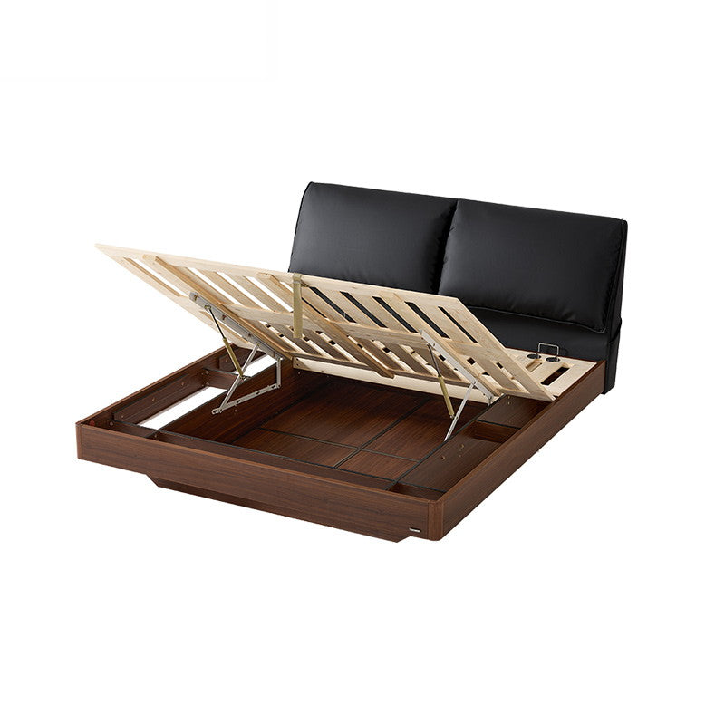 JANELLE Wood Color Panel Bed