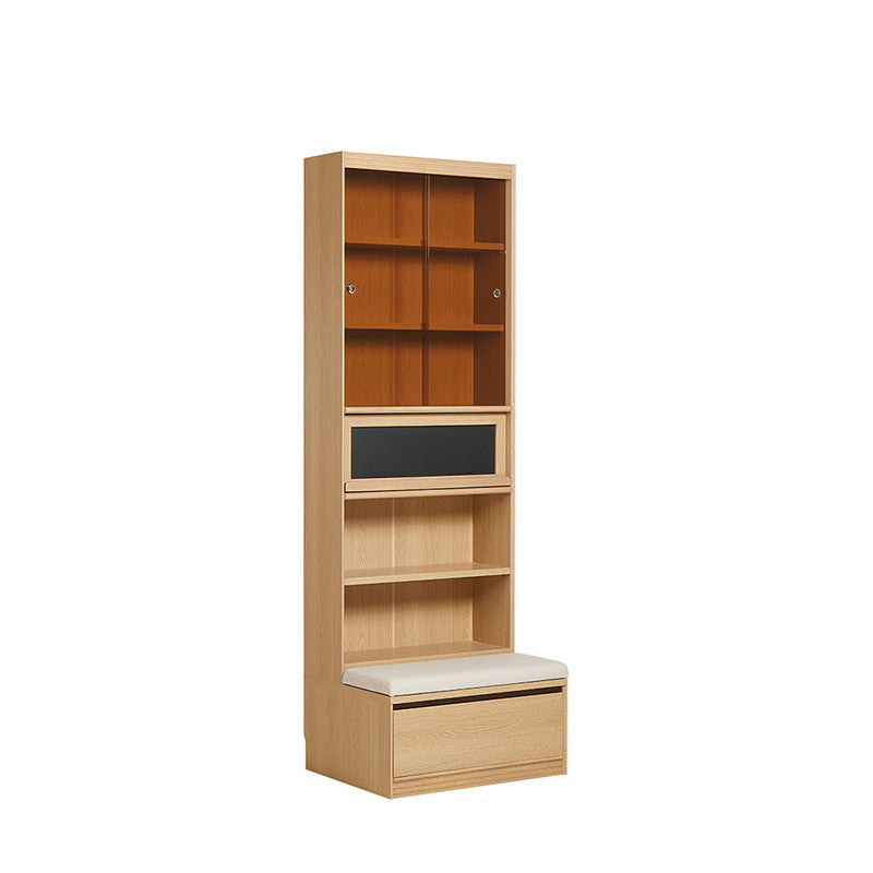 PERLIS Bookshelf with Drawer Wood Color + White Regular