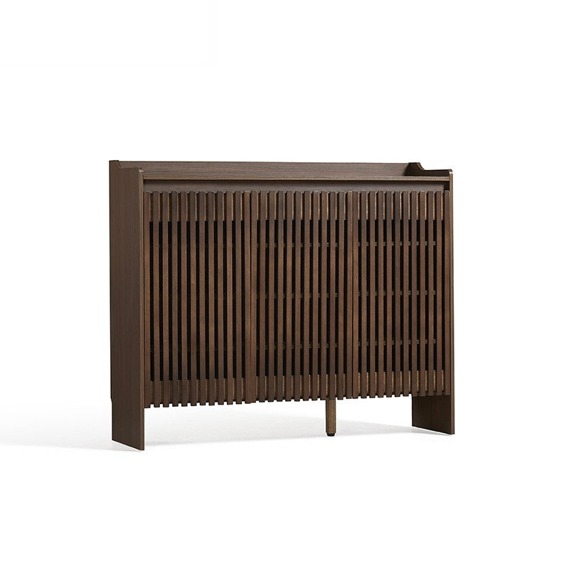 JENSEN Walnut Slatted Shoe Cabinet