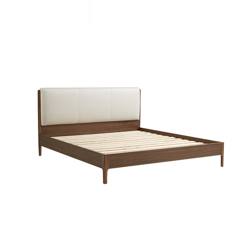 SRILANKA Walnut Color Panel Wood Bed