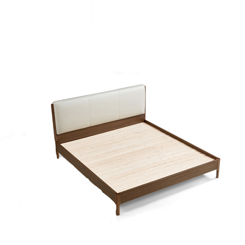 SRILANKA Walnut Color Panel Wood Bed